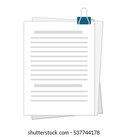 pages documents icon over white background. colorful design. vector illustration