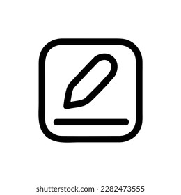 Pages or Edit  vector icon, Outline style, isolated on white Background.