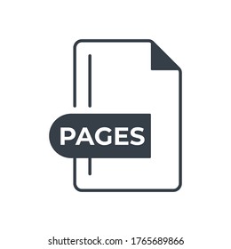 Pages File Format Icon Pages Extension Stock Vector (Royalty Free ...