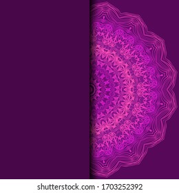 Pages Ornament Illustration Concept with Mandala. Vintage Art Indian, Magazine. Decorative Layout Design. Vector