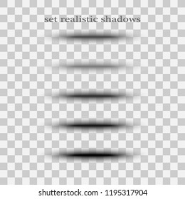 Pages separation vector set. Transparent shadow realistic illustration