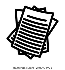 Seiten gestapelte Liste Symbol Vektorgrafik. Seiten gestapelt Listenzeichen. isoliertes Kontursymbol