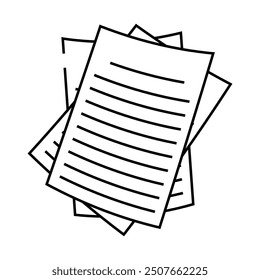 pages stacked list line icon vector. pages stacked list sign. isolated contour symbol black illustration