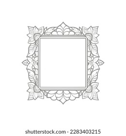 The pages of the vintage coloring book showcase a stunning open window with lovely flowers and leafs.