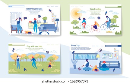 Pages Website for Raising Happy Child Together. After Visiting Psychologist, Parents began to Spend more Time with Child. They Go Cycling and Play Ball. At Home they Taught Child Meditate.