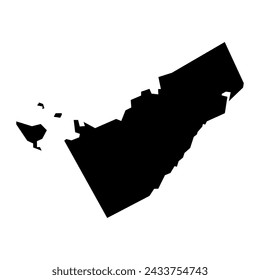Paget Parish map, administrative division of Bermuda. Vector illustration.