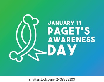 Paget's Awareness Day. January 11. Gradient background. Eps 10.