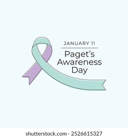 Pagets Conscientização Dia modelo de projeto vetorial bom para o uso de celebração. Pagets Conscientização Projeto do dia. fita vetorial. desenho de linha contínua. eps 10.