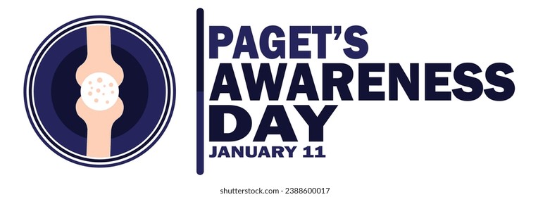 Paget's Awareness Day. Vector illustration. January 11. Holiday concept. Template for background,  banner, card, poster with text inscription.