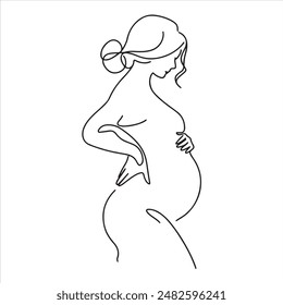 Paginate Mother line art vector illustration. mother icon, vector.  