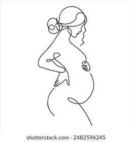 Paginate Mother line art vector illustration. mother icon, vector.  