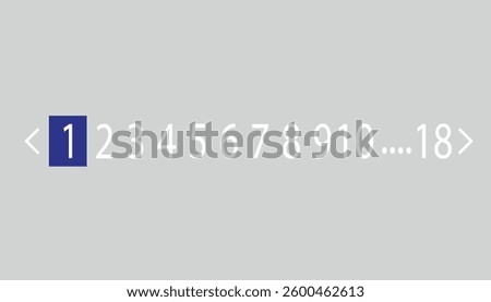  pagination bars set. vector illustration. Button website navigation to the next page isolated on white bacground.