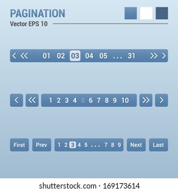 Pagination bars - website elements - web design UI