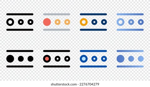 Pagination icons in different style. Pagination icons. Different style icons set. Vector illustration