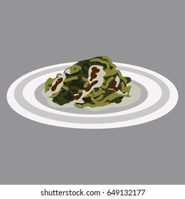 paglia e fieno noodle vector illustration