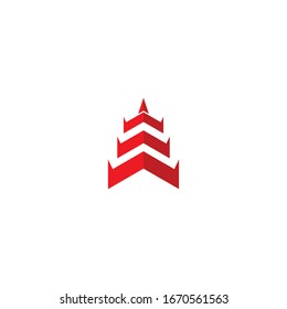 Pagoda building illustration vector template