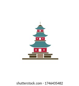 Pagoda Building Vektorbildarstellung