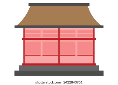 Pagoda Hand Drawn Spring Sticker Design