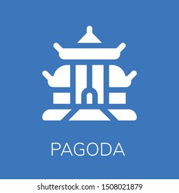  Pagoda icon. Editable  Pagoda icon for web or mobile.