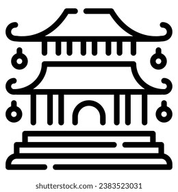 Pagoda icon Illustration, for UIUX, Infographic, etc