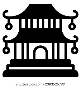 Pagoda icon Illustration, for UIUX, Infographic, etc
