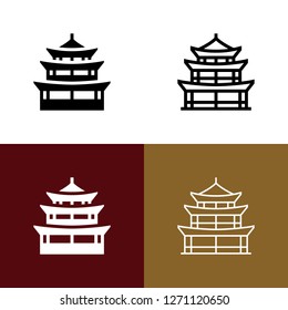 Pagoda Icon Set