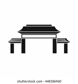 Pagoda icon in simple style isolated vector illustration. Building symbol