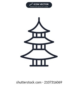 Pagoda-Symbol-Vorlage für Grafik- und Webdesign-Kollektion Logo Vektorgrafik