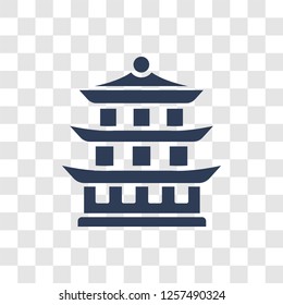Pagoda icon. Trendy Pagoda logo concept on transparent background from Architecture and Travel collection