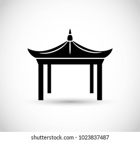 Pagoda icon vector