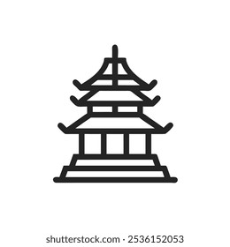 pagoda icon vector illustration style