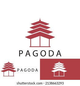 pagoda icon vector illustration template design