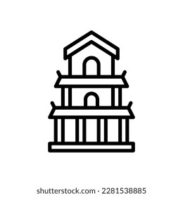 pagoda icon for your website design, logo, app, UI.