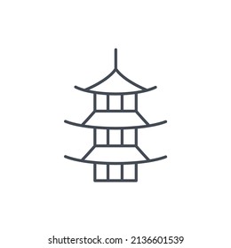 pagoda icons  symbol vector elements for infographic web