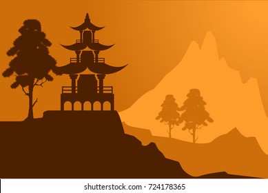 pagoda landscape
