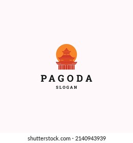 Pagoda Logo Icon Design Template Vector Stock Vector (Royalty Free ...