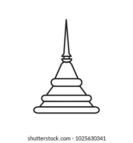 Pagoda outline icon