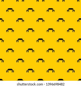 Pagoda pattern seamless vector repeat geometric yellow for any design