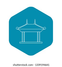 Pagoda pavilion icon. Outline illustration of pagoda pavilion vector icon for web