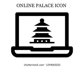 Pagoda search icon. Editable Pagoda search icon for web or mobile.