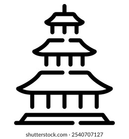 Pagoda Temple ícone para web, app, infográfico, etc