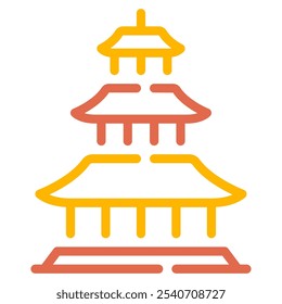 Pagoda Temple icon for web, app, infographic, etc