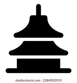 gráfico de icono vector pagoda