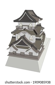 pagoda vector illustration isolated on white background
