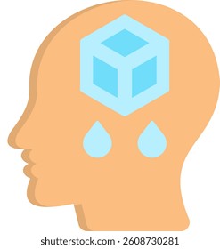 Pagophagia Icon Flat Vector Illustration