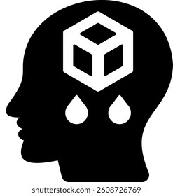Pagophagia Icon Glyph Vector Illustration