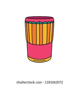 Pahu drum icon. Cartoon Pahu drum vector icon for web design isolated on white background