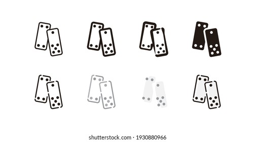 Pai Gow Icon Set (8 verschiedene Vektorsymbol-Set)