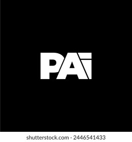 PAI-Buchstabe Monogramm Typografie Logo