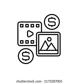 Paid Ads icon in vector. Logotype